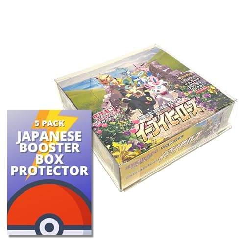 Fidelis Japanese Pokemon Booster Box Protective Case (5 Pack) - Clear Plastic Display Box for Japanese Booster, Convenient, Stackable Storage Solution for Collectors Gifts Pokemon Cards Protector