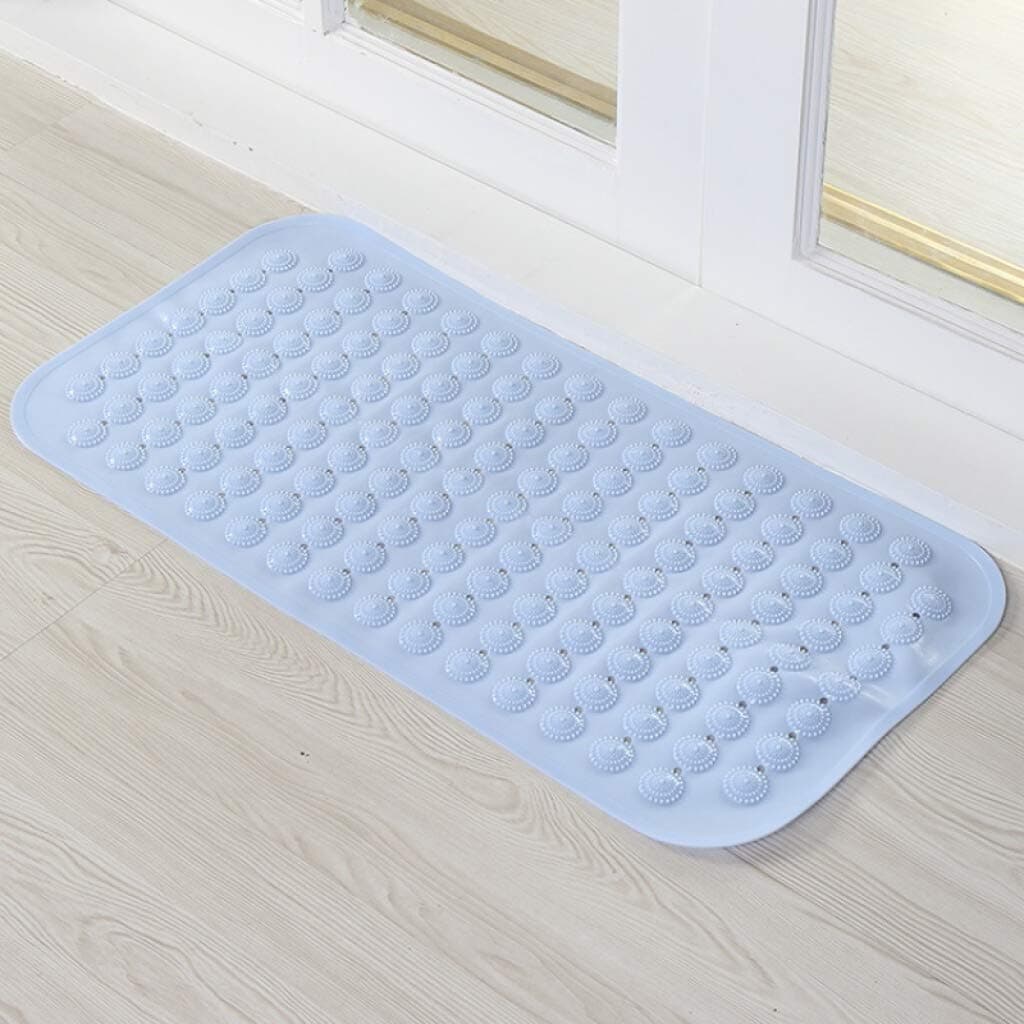 Queenly Bath Mat Large Non Slip Bathtub Shower Mat Extra Long 155 x 315 Inch Bathroom Mats for Tub Nonslip Anti Slip Bathmats Sky Blue