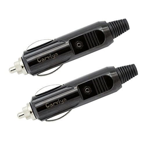 Carviya 3 5 6 8 10 15 20 Amp Male Car Cigarette Lighter/Aux Socket Plug Connector 12 Volt With Fuse Diode Indicator (15A / 2 Pack)