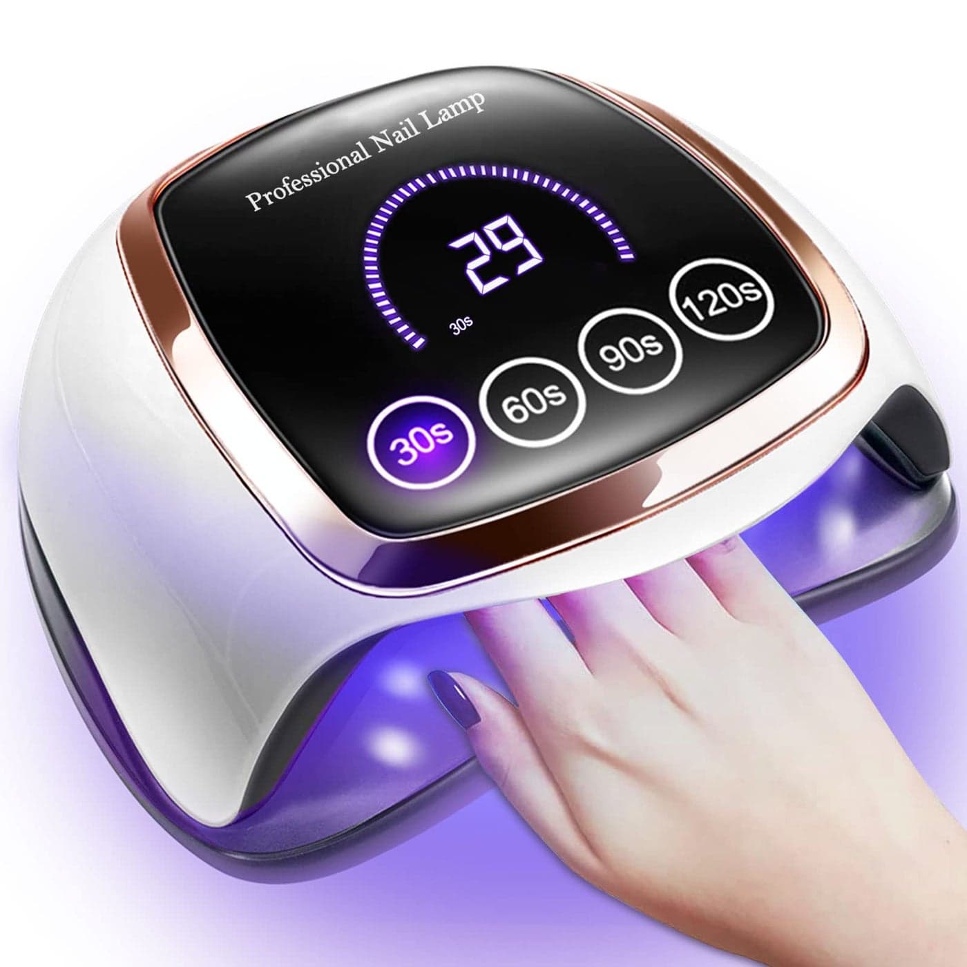 UV LED Nail Lamp Gugusure Upgrade 180W Nail Dryer for Gel Polish with LCD Display Auto Sensor and 4 Timer Settings Professional Curing Lamp Light with 42 Beads for Salon and Home