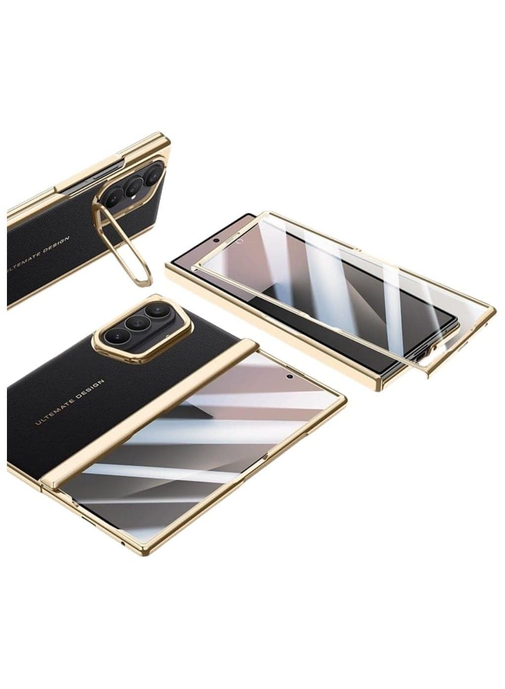 Compatible with Samsung Galaxy Z Fold 7 5G, featuring an alloy lens holder and high-definition tempered glass film, with a PC magnetic hinge cover.