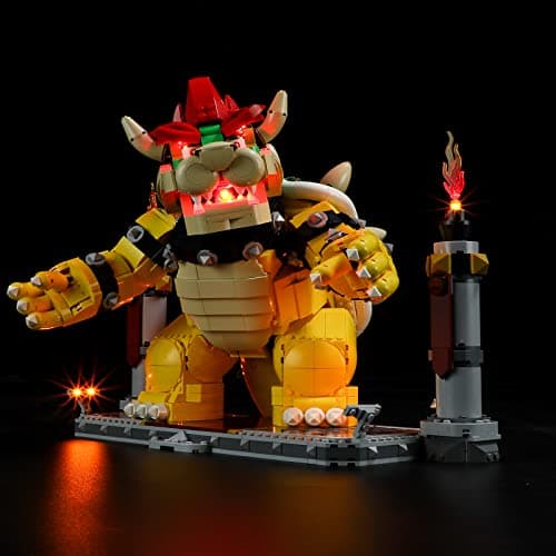 GEAMENT LED Light Kit Compatible with Lego The Mighty Bowser Lighting Set for Super Mario 71411 Building Model Model Set Not Included