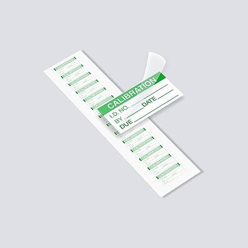 SmartSign Mini SelfLaminating Calibration Labels Pack of 210 Polyester with Clear Flap 05 x 1 inch Protect Your Writing Screen Printed Green and White Made in USA