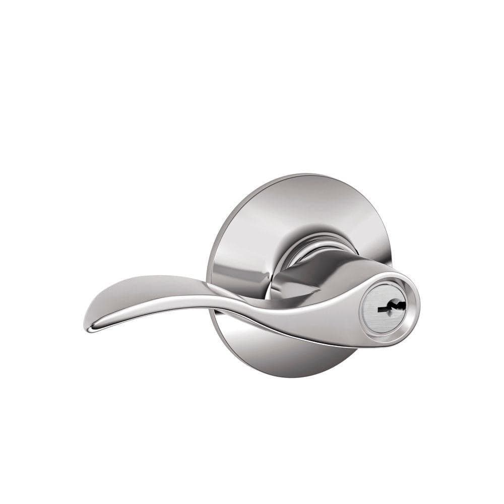 SCHLAGE F51A ACC 625 Accent Keyed Lever Bright Chrome