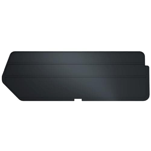 AkroMils 40224 Plastic Length Dividers for AkroBins Stackable Storage Bins Model 30224 Custom Storage Inserts for Tools Crafts Supplies 6Pack Black
