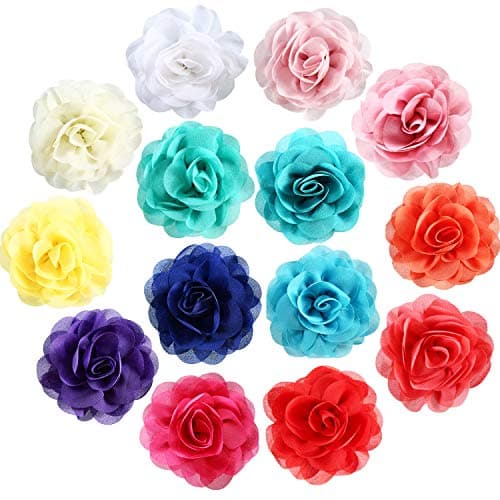 Leinuosen 20 Pcs Dog Flowers Collar Pet Adjustable Dog Large Flowers Bow Tie Multi Color Floral Collar Charms for Small Medium Big Female Cat Puppy Neck Bows Sliders Grooming Accessories(3.15 Inch)