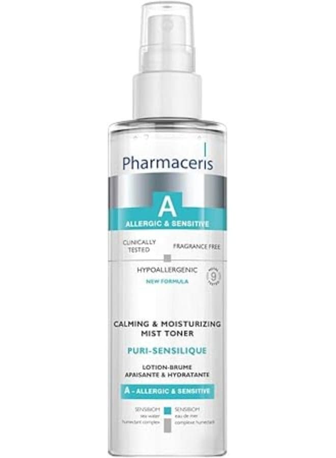 Pharmaceris A Puri-Sensilique Calming Moisturizing Face Toner, 200 Ml – With Soothing Ingredients For Sensitive And Combination Skin