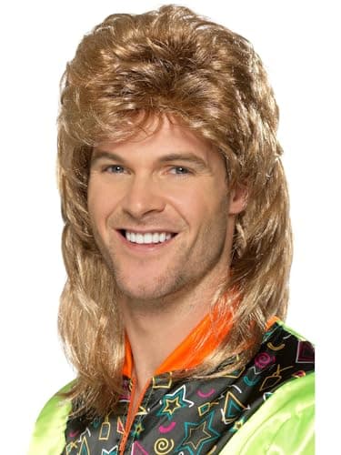 Smiffys mens Mullet Wig Brown/Blonde, One Size