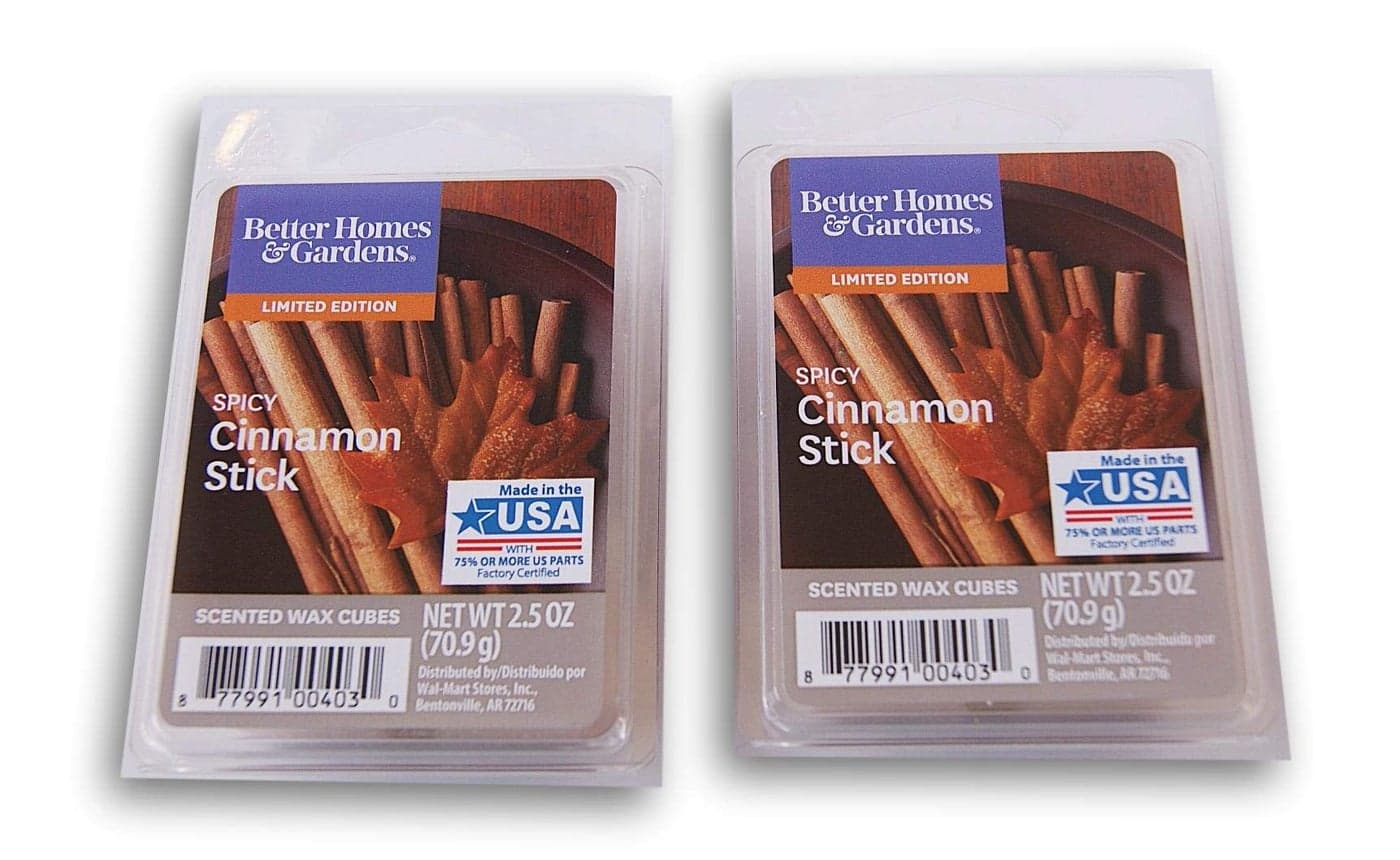 Better Homes and Gardens Holiday Themed Scented Wax Cubes Bundle Spicy Cinnamon Stick