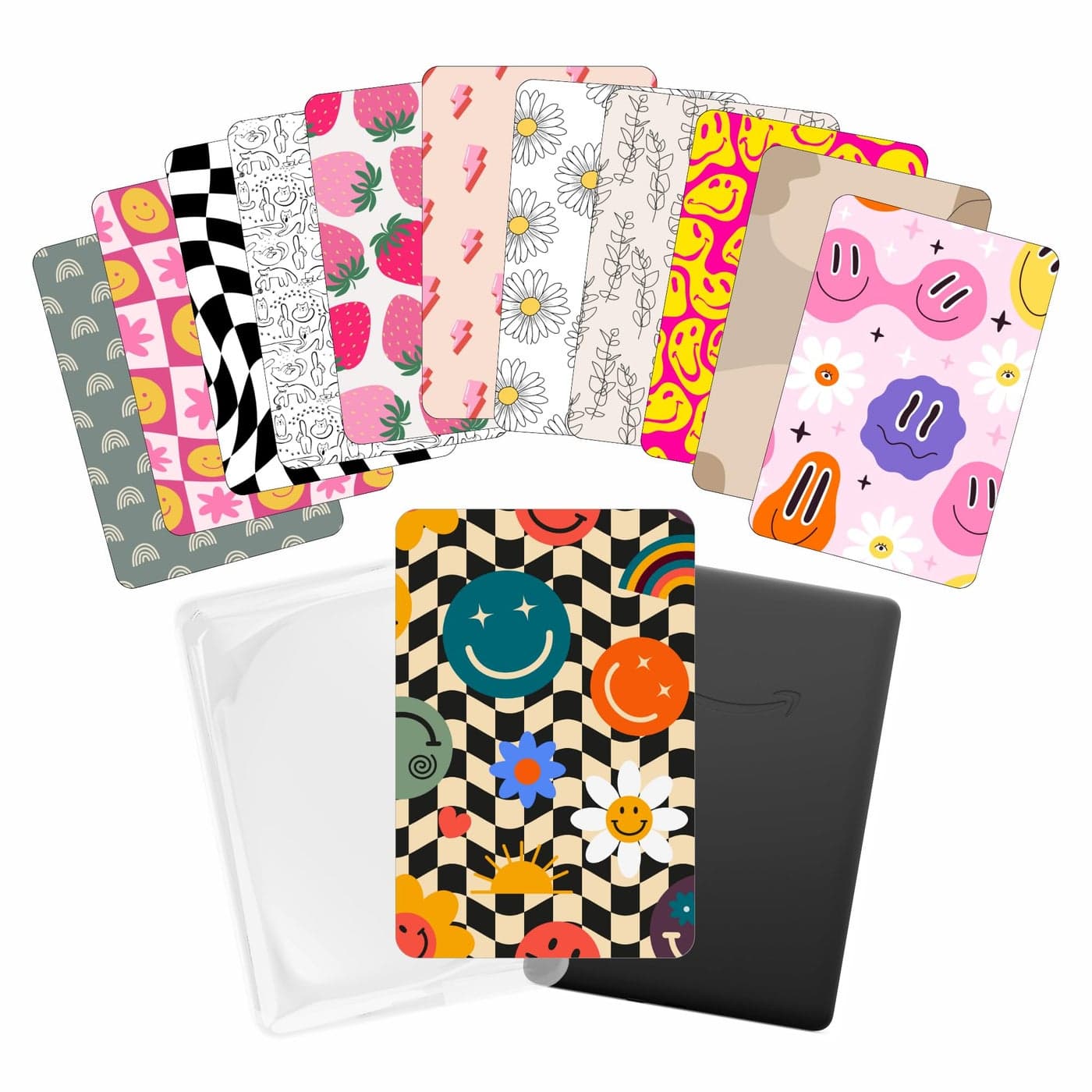 Ereader Cardstock Paper Inserts for Clear Case 12 pk 488 x 673 inches Paper White 11th Generation 68 Screen Compatible Put Behind Case Colorful Floral Designs Change Out 1856 Design Mix 2