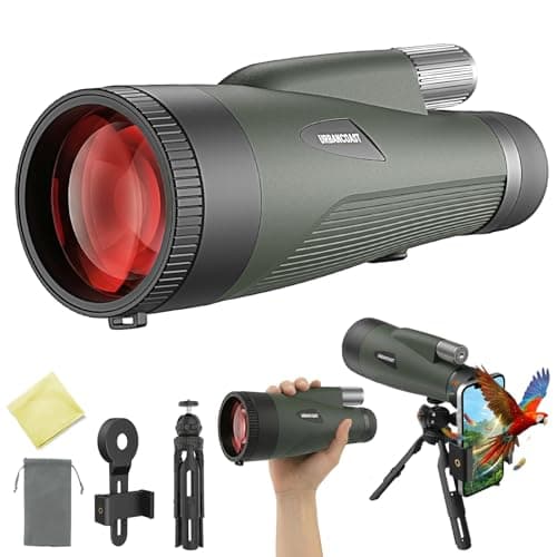 15x65 Monoculars for Adults High Powered - Monocular Telescope with Phone Adapter & Tripod - Super Bright Waterproof Monocular with BAK4 Prism & FMC Lens - Monoculars for Bird Watching Travel Hiking