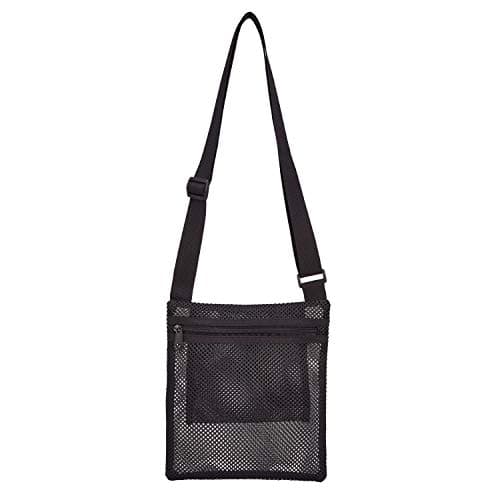USPECLARE Heavy Duty Semi-Transparent Mesh Purse, See Through Mesh Crossbody Bag with Inner Pocket for Commuting, Swimming, Travel, Beach, Outdoor Sports