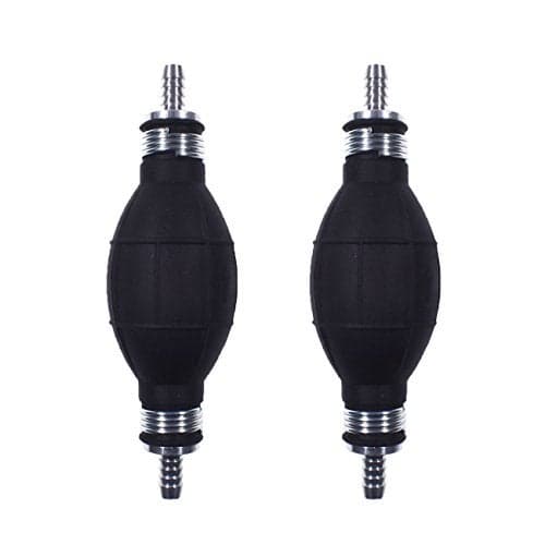 2Pcs Bulb Type Rubber Fuel Transfer Vacuum Fuel Line One Way Fuel Valve Fuel Pump Line Hose Hand Primer Gasoline Petrol Diesel Pump For Marine Boat 6mm 9001080A 516