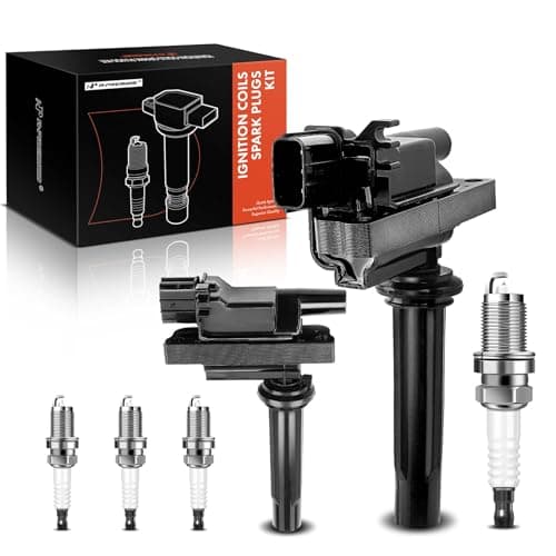 A-Premium 2x Ignition Coil Pack and 4x Iridium Spark Plugs Compatible with Mazda Protege 1999 2000 2001 2002 2003 L4 1.6L