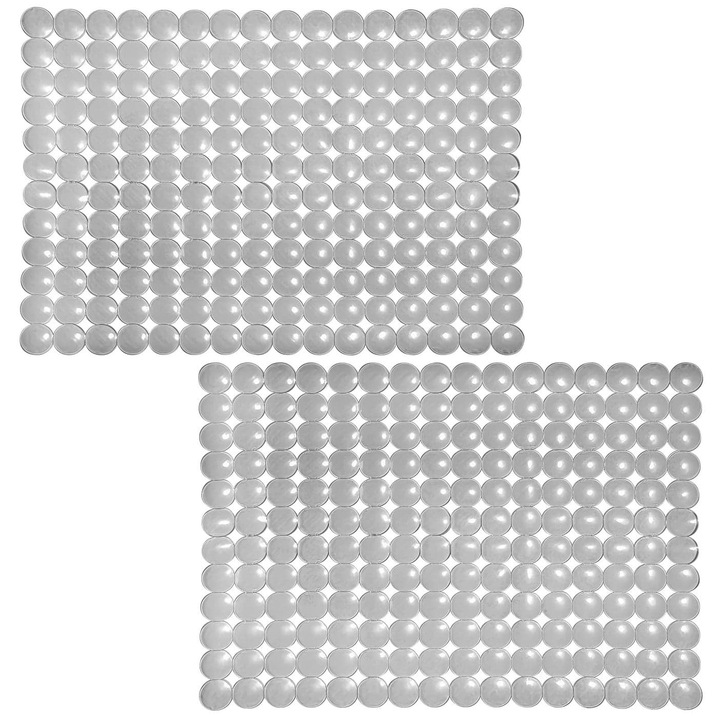 Coopay 2 Pack Kitchen Sink Mat Plastic Protect Mat PVC EcoFriendly Kitchen Adjustable Stainless SteelPorcelain Dish Drying Pad Protector for Bottom of Sink 15 x 11 Inches Gray