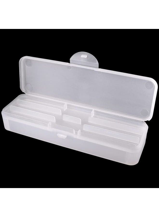 Double-Layer Personal Storage Storage Case for Professional Nail Art Pens, Nail Brush, Tools (Frosted White)