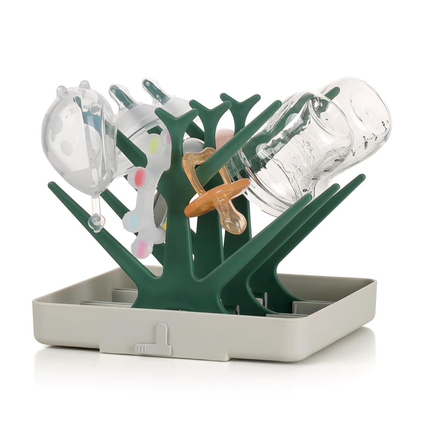 haakaa Baby Bottle Drying Rack Space Saving Bottle Drying Tree for BottlesPump PartsPacifiers and Other Baby Essentials EasyStore Dryer Rack Great for Home Travel BPA Free Forest Green