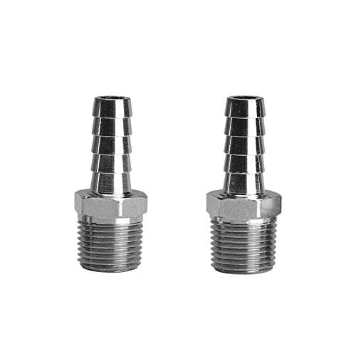 Beduan Stainless Steel 3/4" Hose Barb to 3/4" Male NPT Home Brew Fitting Water Fuel Air (Pack of 2)