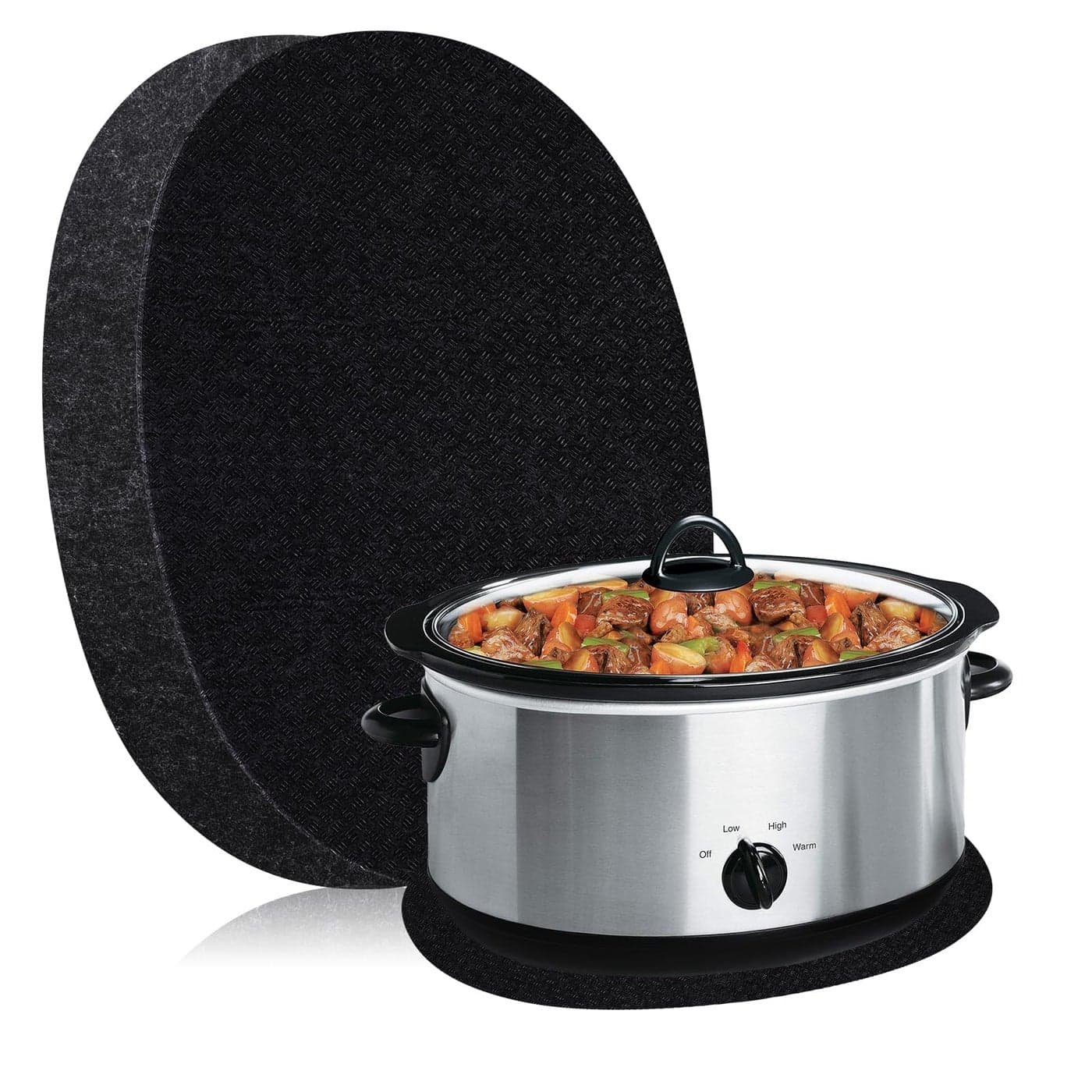 SIUDANGKA Heat Resistant Mat for Crockpot Slow Cooker with Appliance Slider Function 2 Pack Countertop Protector for Crock Pot Slow Cookers CrockPot 310 Quart Hamilton Beach Slow Cooker