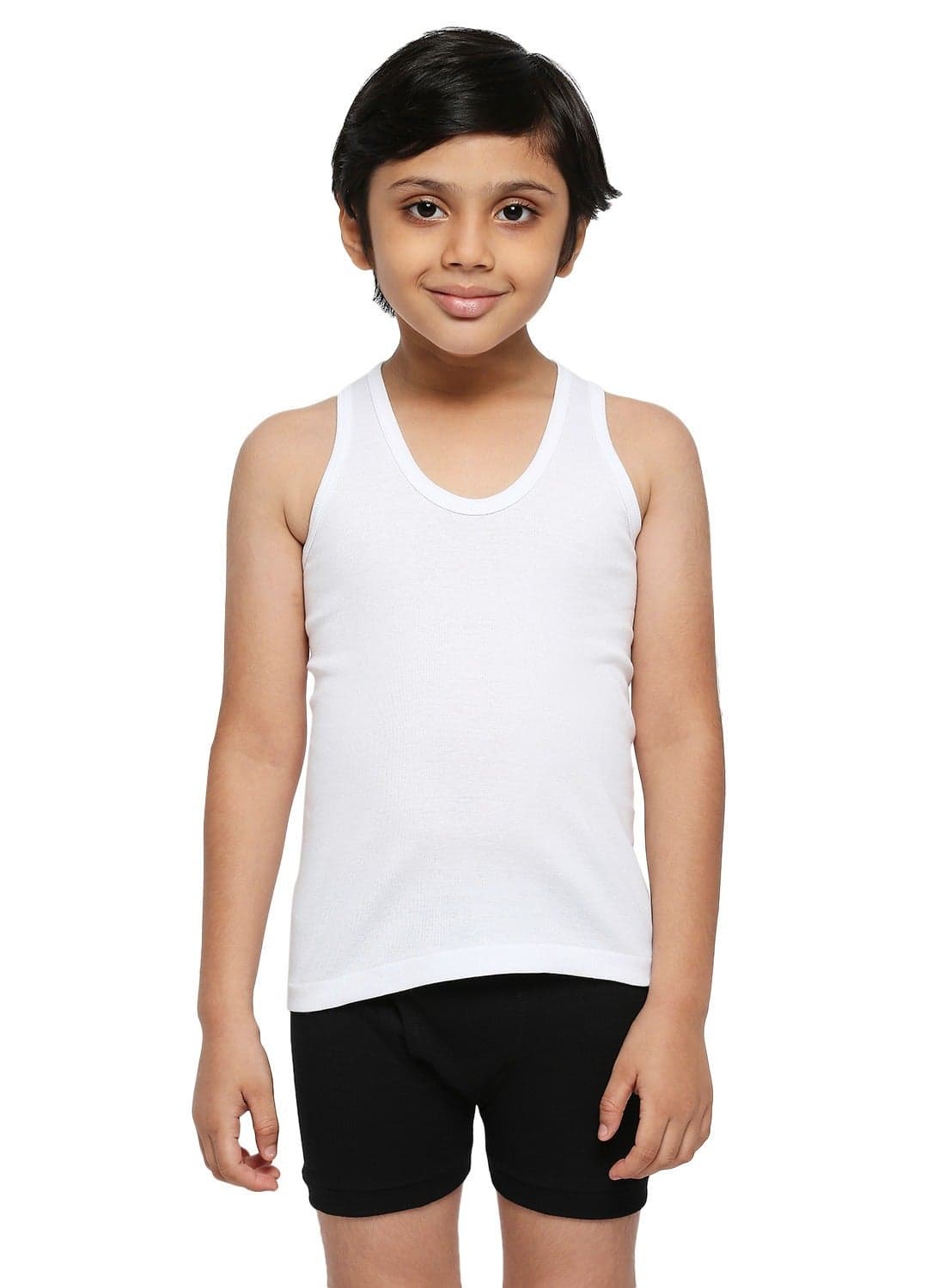 BOY'S COTTON VEST (PACK OF 3) - WHITE