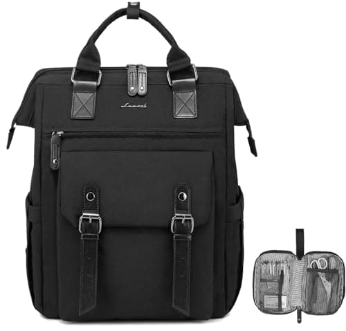 LOVEVOOK Laptop Backpack for Women, 15.6 Inch Teacher Nurse Bag Work Travel Computer Backpacks Purse, College Bookbag for School, Water Resistant Daypack, 17.3 inch