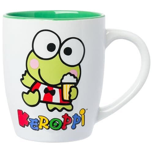 Silver Buffalo Sanrio Hello Kitty and Friends Jumbo Curved Ceramic Mug Featuring Keroppi, 25 Ounces