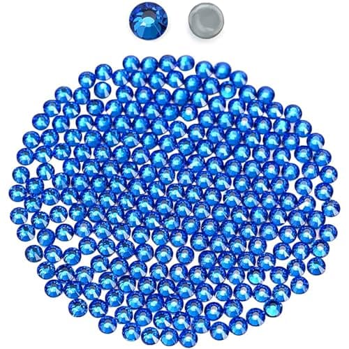SS20 Blue Zircon Round Crystals Gems Hotfix Flatback Rhinestones 1440pcs48MM for Crafts Clothes Shoes Bags DIY Decoration