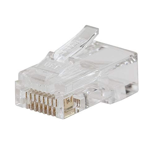 Klein Tools VDV826703 PassThru Modular Data Plug RJ45 CAT6 Gold Plated Pass Through Connectors 50Pack