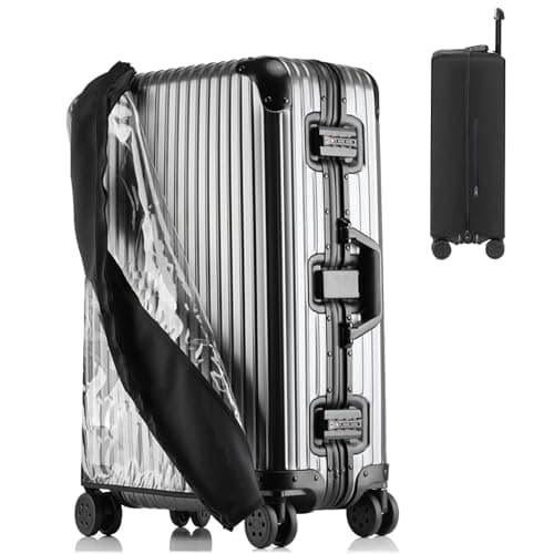 Veki Clear Suitcase Covers for Luggage PVC Luggage Cover No Need To Remove Dust Cover for 1830 Inches Suitcase Black 20