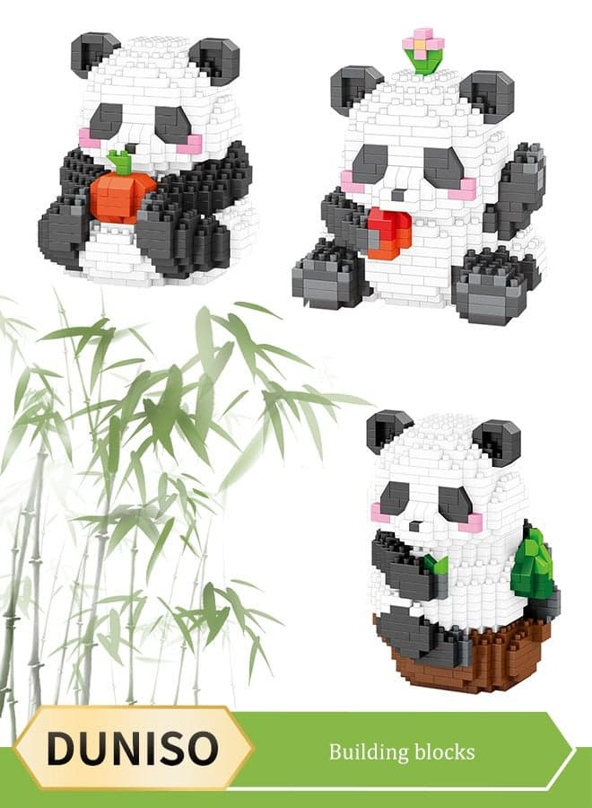 Panda Mini Building Blocks Sets,Mini Building Block Sets,Mini Panda Building Toy Bricks,Simple To Assemble,Suitable For Both Adults And Children