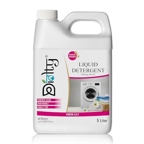 Diolty 5L Liquid Laundry Detergent Lily Scent | Concentrated Bio-Enzyme Stain Remover | HE Front Load Top Load Safe | ColorSafe Fabric Protector | 100+ Washes Family Value Pack