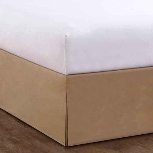Bed Maker’s Never Lift Your Mattress Bed Skirt, Designed for Box Spring Beds, Split Corners, 14 Inch Drop Length, California King, Mocha