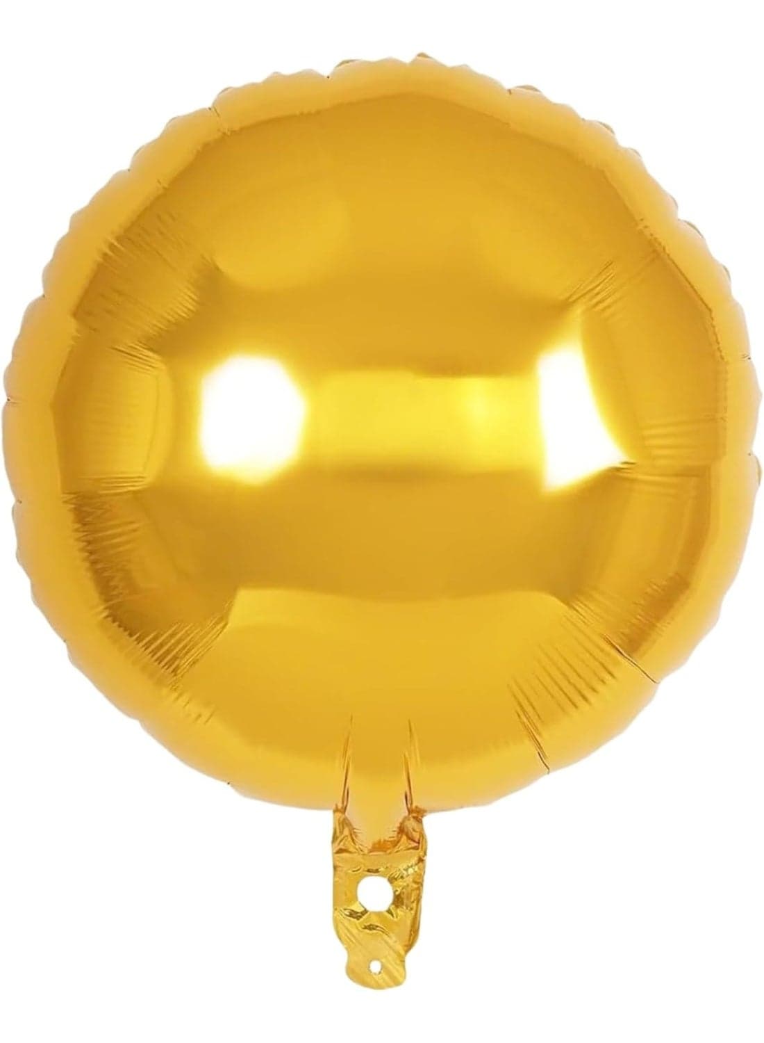 18 Inch Gold Round Foil Balloon Pack of 1 Metallic Party Balloon for Birthday, Wedding, Anniversary, Baby Shower, Celebration Decorations, Air or Helium Fill