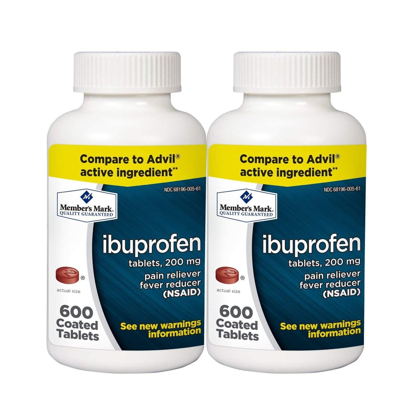 Members Mark 200 mg Ibuprofen 600 ct 2 ct