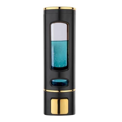 BATH GURU Liquid Soap Dispenser for Bathroom ABS Plastic Wall Mounted Shampoo Sanitizer Dispenser 400 ML (Black Gold)