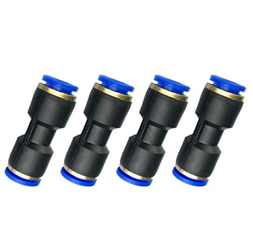 Fuel Line Connector for 3/8" OD Pneumatic Nylon Tube Hose Union Quick-Connect, Fit for 10mm OD Nylon Tubing/Gas Line Pack of 4