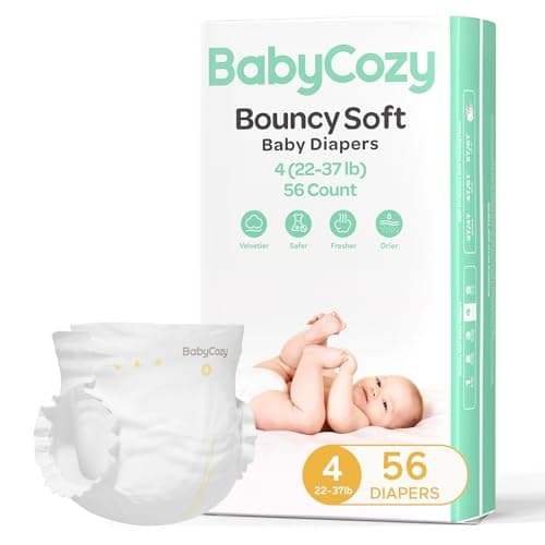 Baby Diapers Portable Pack Size 42237lb 56 Count Babycozy Bouncy Soft Diapers Disposable Hypoallergenic Diapers to Protect Sensitive Baby Skin