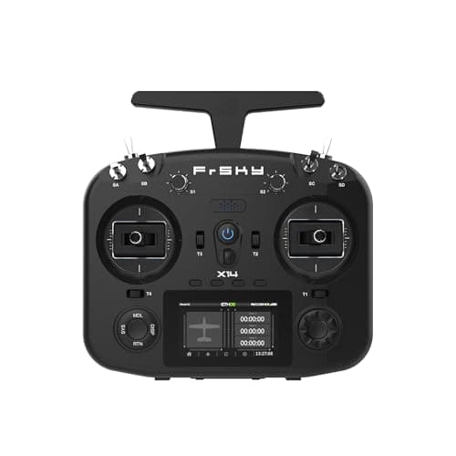 FrSky Twin X14 Dual 2.4G 24CH RC Radio System High-Speed Low-Latency Transmitter with TW Mode and ACCST D16/ACCESS (Black)