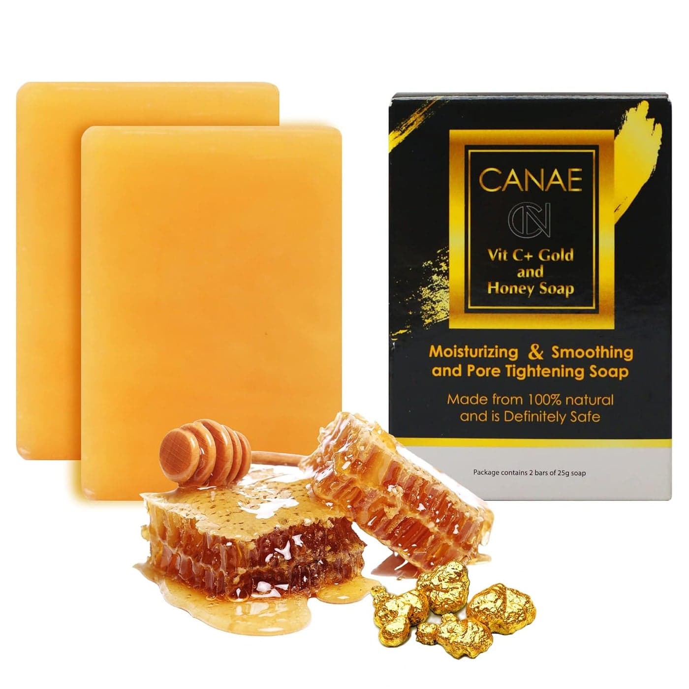 Face Moisturizer Facial Soap Bar with Vit C Gold Honey Natural Anti Wrinkle Aging Remover for Dry Skin and Pore Tightener 17 oz