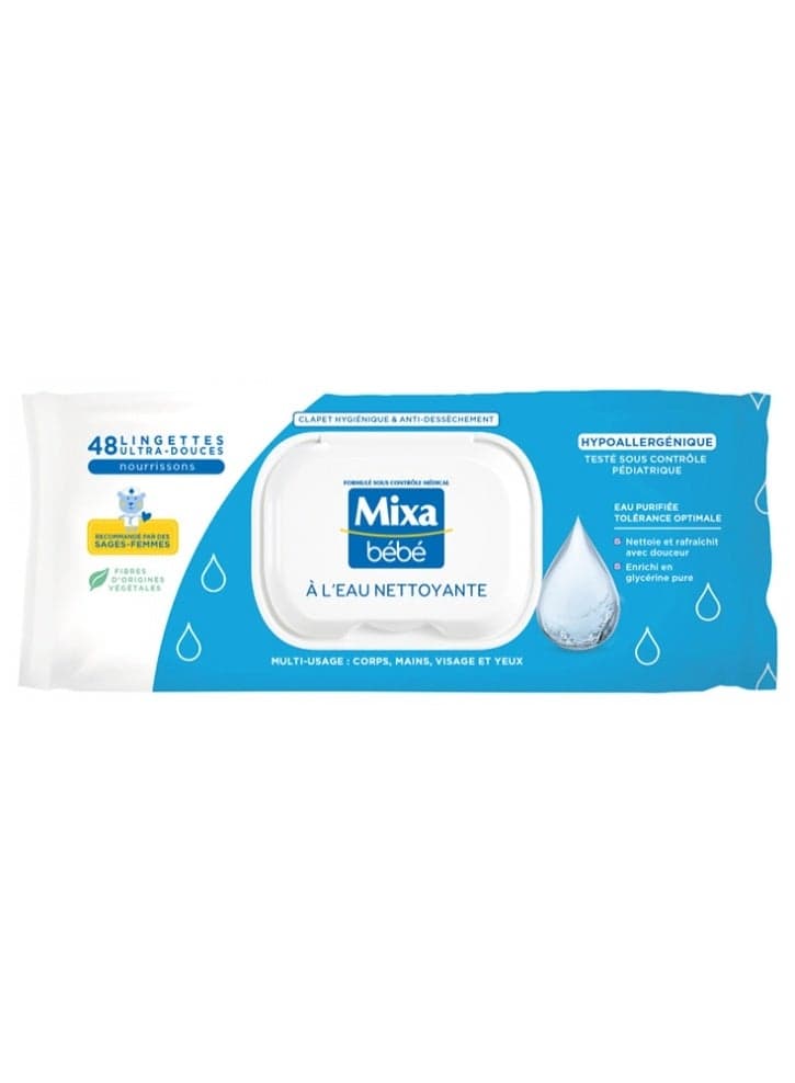 Mixa Bébé Cleansing Water Wipes 48 Wipes