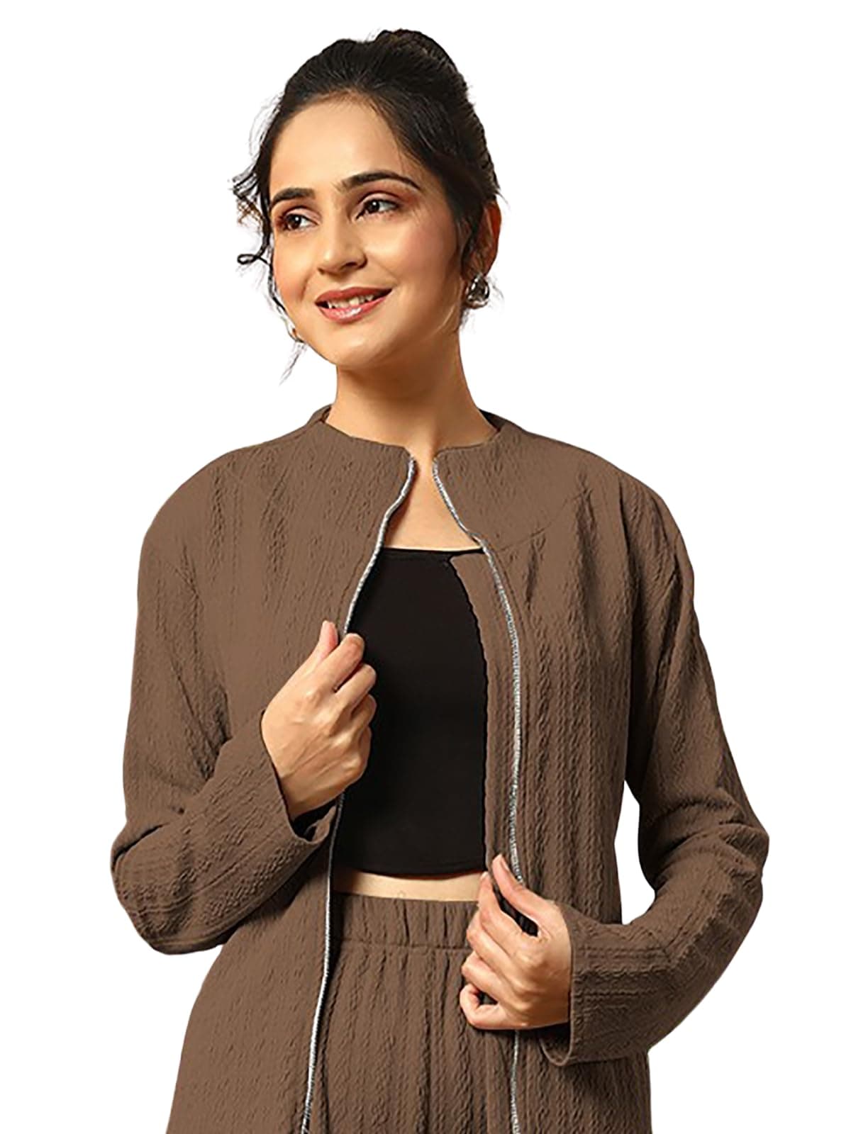 Leriya Fashion Winter Co-ord Set for Women Stylish | Warm Zip Jacket & Pant Set | Winter Wear for Womens Dress | Casual Travel & Loungewear Outfit