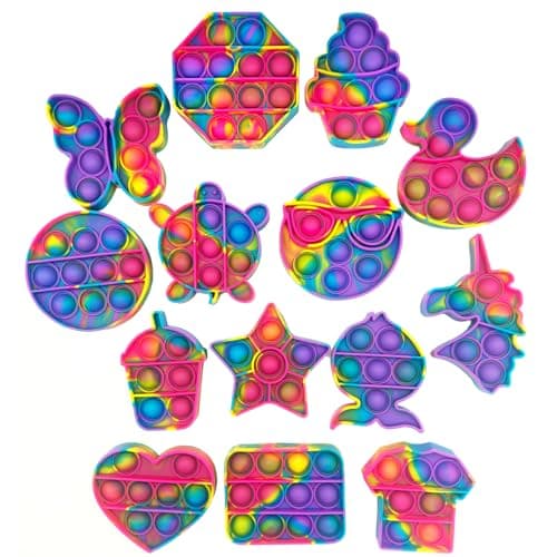 14 Pack Pop Fidget Sensory Toys Party Favors for Kids 48 812 Year Boys Girls Mini Fidget Toy Bulk Bubbles Popper for Easter Basket Stuffers Stress Toy for Birthday Party Favors Toddler Toys