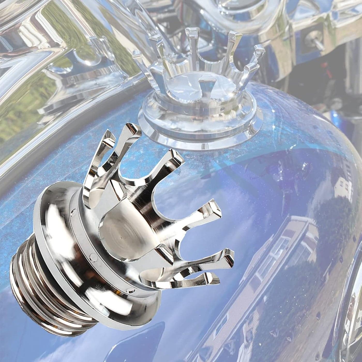REWOLFNUS Crown Style Motorcycle Gas Cap Cover