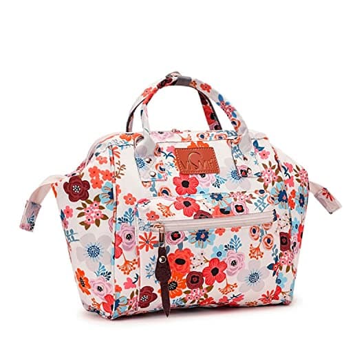 VISMIINTREND Mini Diaper Bag for Baby | Small Nappy Bags for Mother | Maternity Travel Handbag | Hospital Bags for Mom | Gift for Mom | Gifts for New Born Baby Boy Girl | White