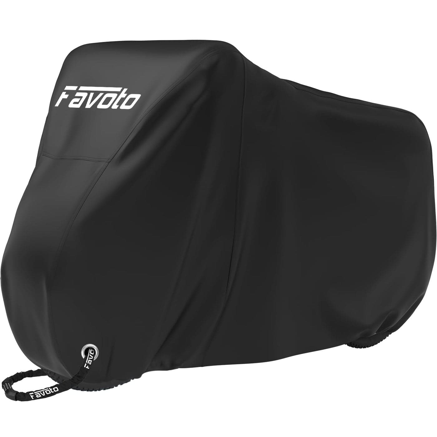 Favoto Bike Cover Outdoor Waterproof - Bicycle Covers for 1 or 2 Bikes Outside Storage Rain Dust Sun Proof with Lock Hole Windproof Buckle for Mountain Road Electric Bike