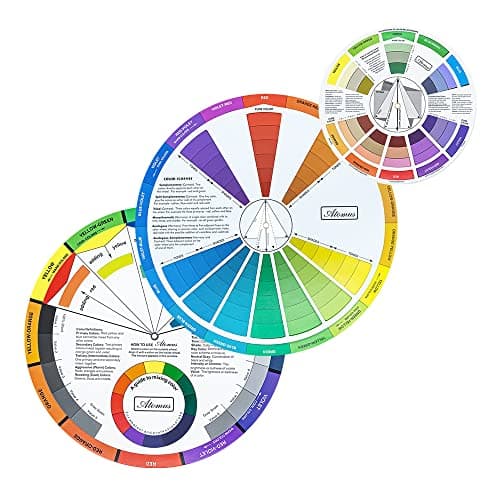 Wigearss 3 Pieces Color Mixing Wheel Package for School Office Learning Guide Art Class Teaching Tool 3 Piseces Different Sizes