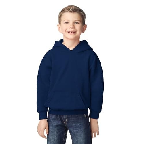 Gildan Youth Hoodie Sweatshirt, Style G18500B, Navy, Large