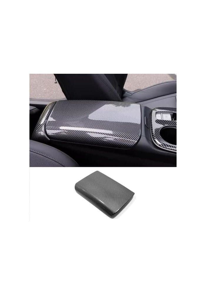 KELEIMAI Car Accessories Fit for Hyundai Tucson 2024 2023 2022 Interior Armrest Box Cover Trim Center Console Protector Cap Carbon Fiber Style 1PCS ABS