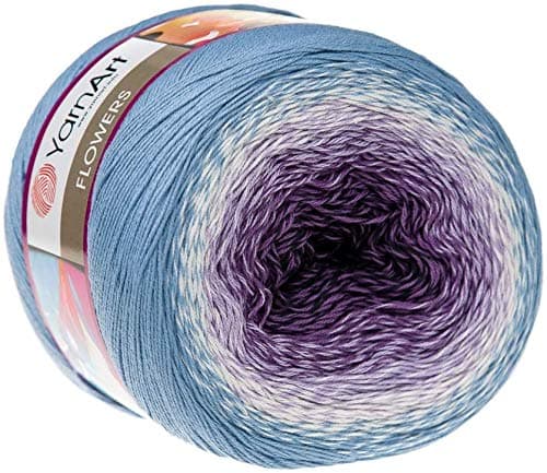 Cotton Yarn Rainbow Art Flowers 55 Cotton 45 Acrylic 250gr 1094yds Multicolor Crochet Yarn Spring Summer 2 Sport 264