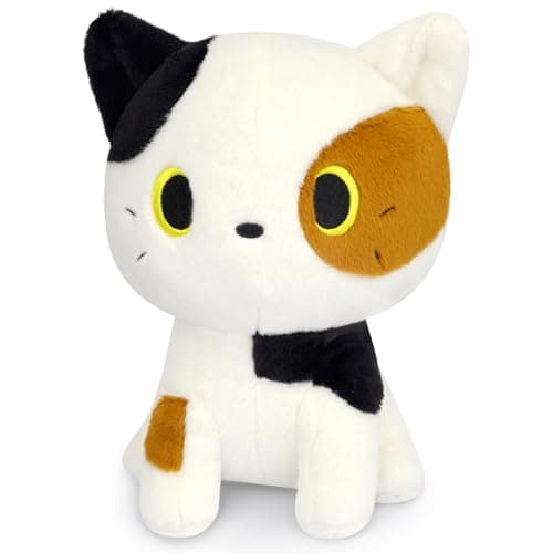 LSYDCARM Calico Cat Plush Cute Cat Stuffed Animal Plushies for Girls Soft Anime Plush Kawaii Kitten Plushie for KidsBoys and Girls Birthday Gift